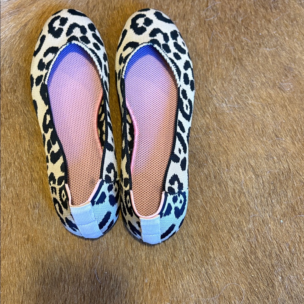 Rothy look alike slip on animal print ballet shoes size 8 - Picture 3 of 3